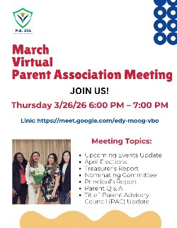 March Parent Association Meeting 